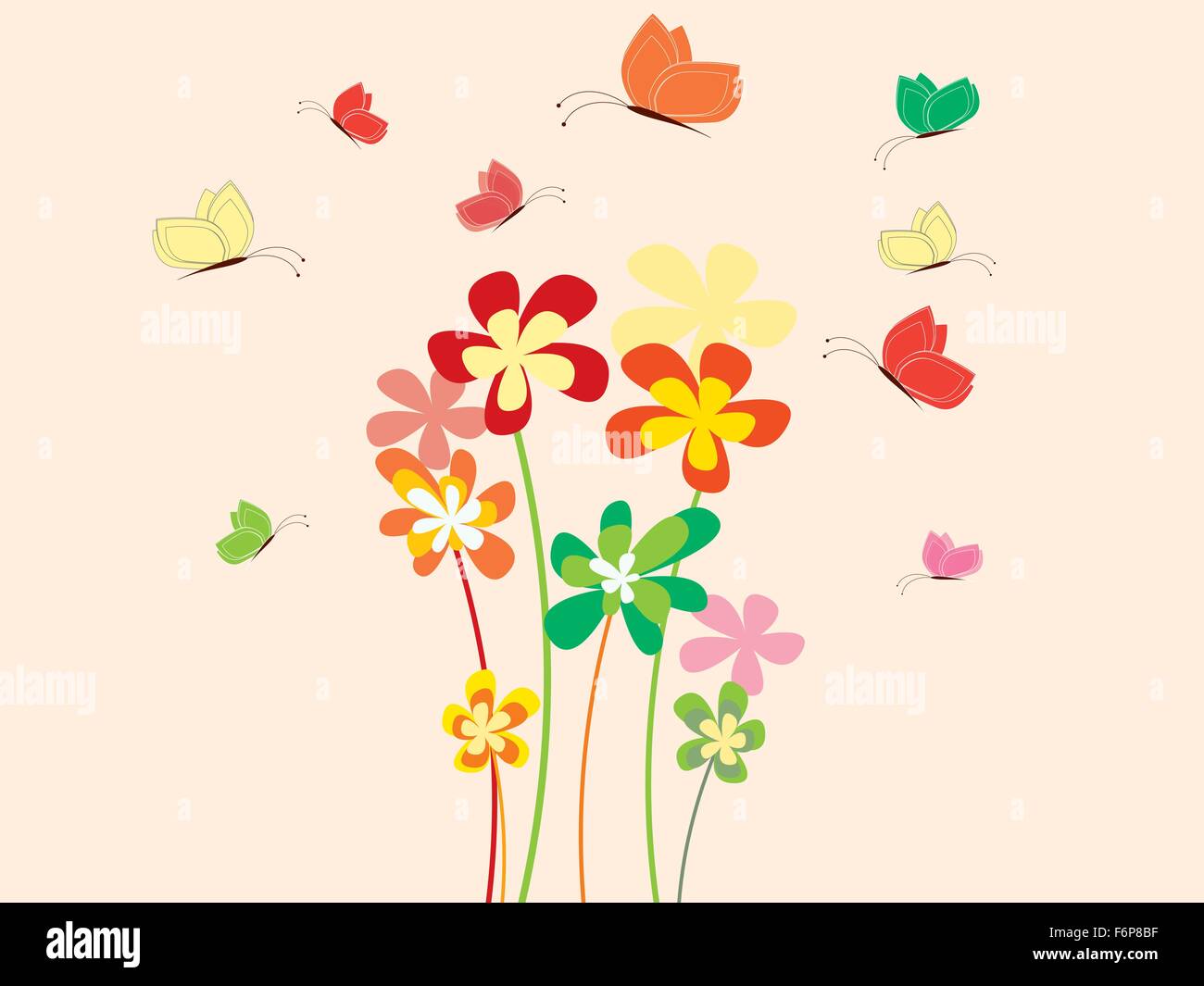 Floral background with flowers Stock Vector Image & Art - Alamy