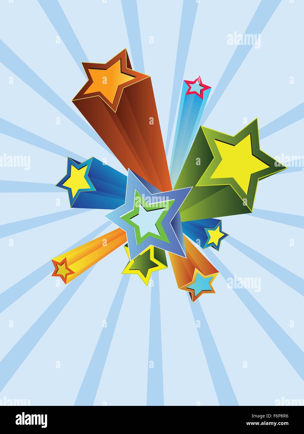 Abstract background with colored stars Stock Vector Image & Art - Alamy