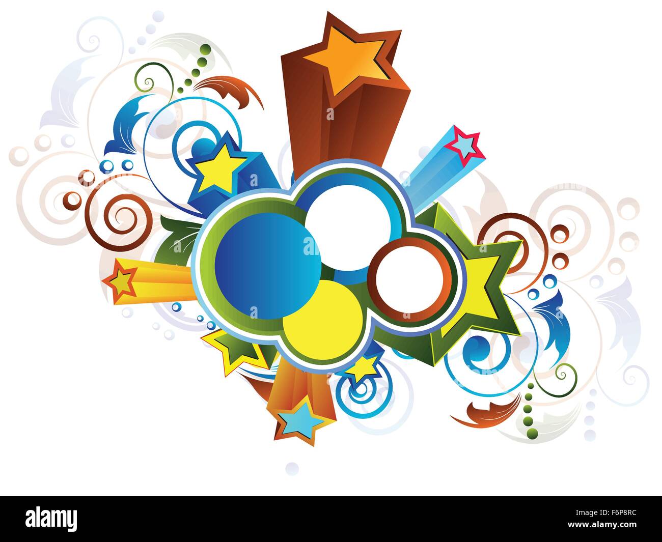 Abstract background with colored stars Stock Vector Image & Art - Alamy