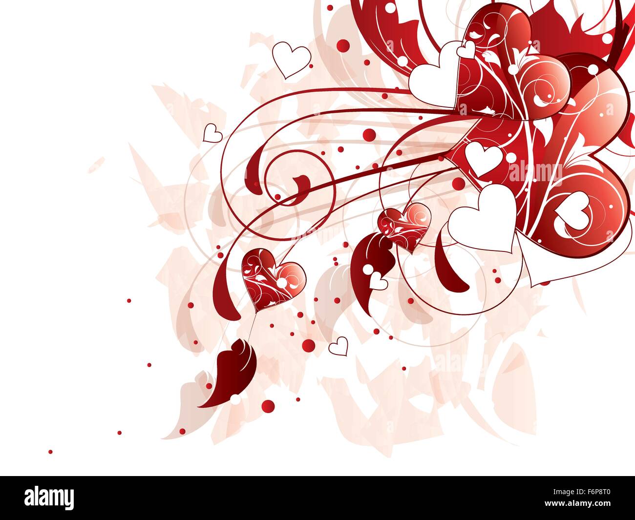 Red love hearts background Stock Vector Image & Art - Alamy
