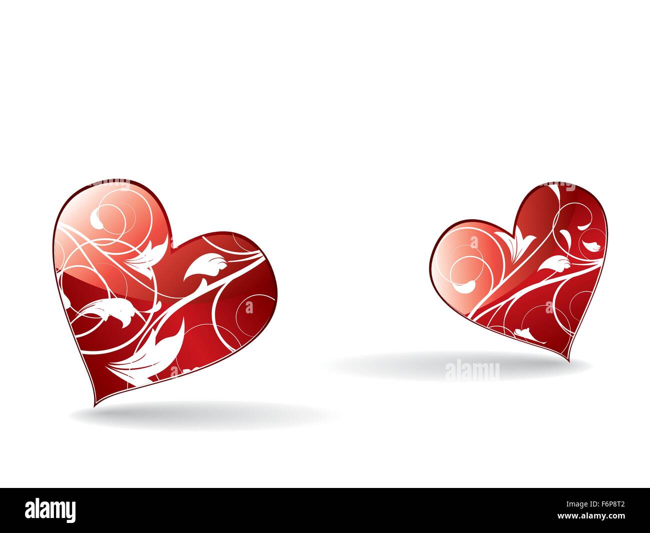 Red love hearts background Stock Vector Image & Art - Alamy