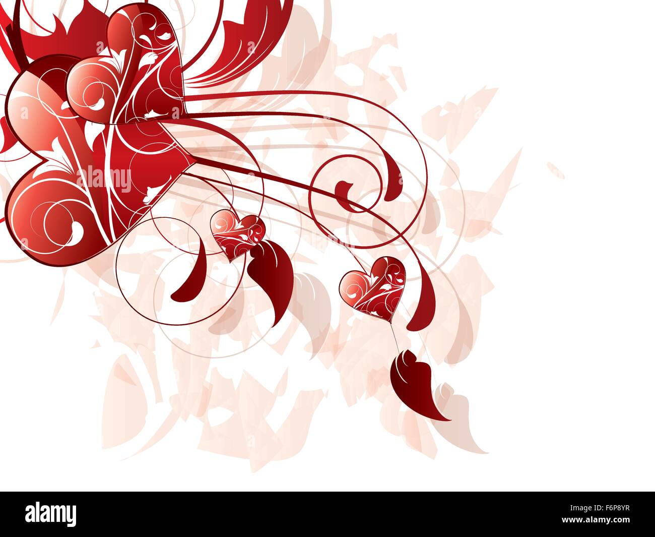 Red love hearts background Stock Vector Image & Art - Alamy