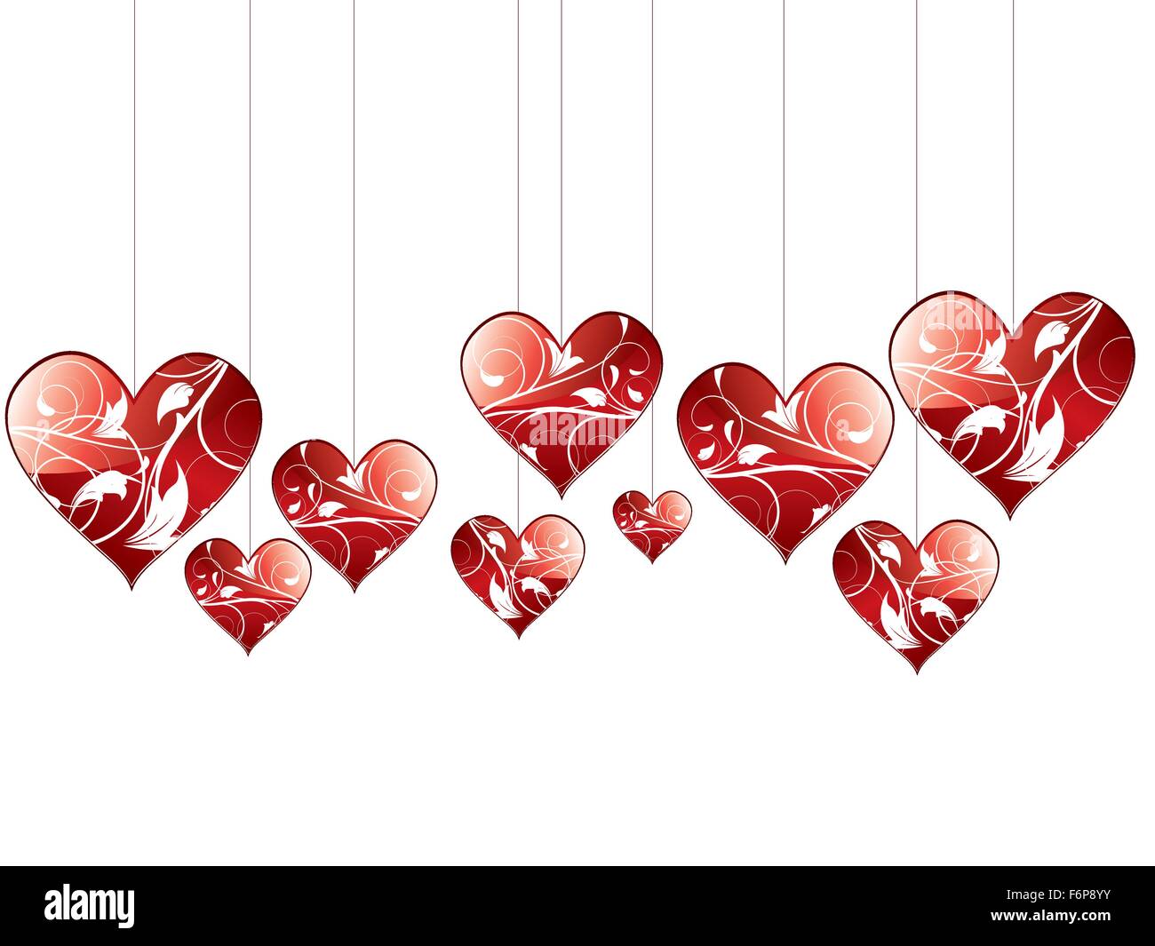 Red love hearts background Stock Vector Image & Art - Alamy