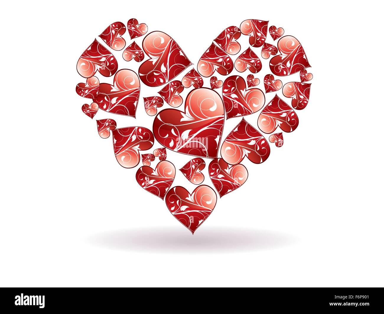 Red love hearts background Stock Vector Image & Art - Alamy