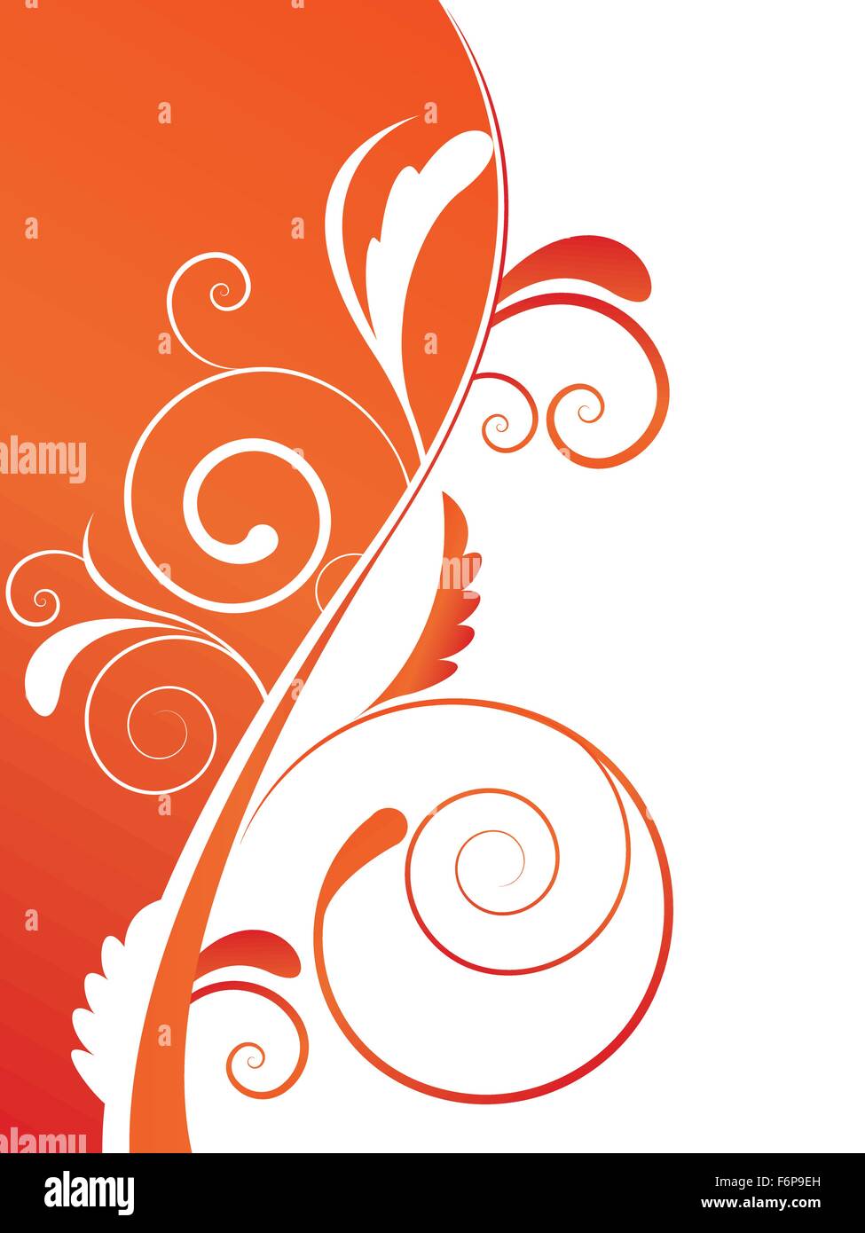 Abstract background with wave and floral elements Stock Vector Image ...