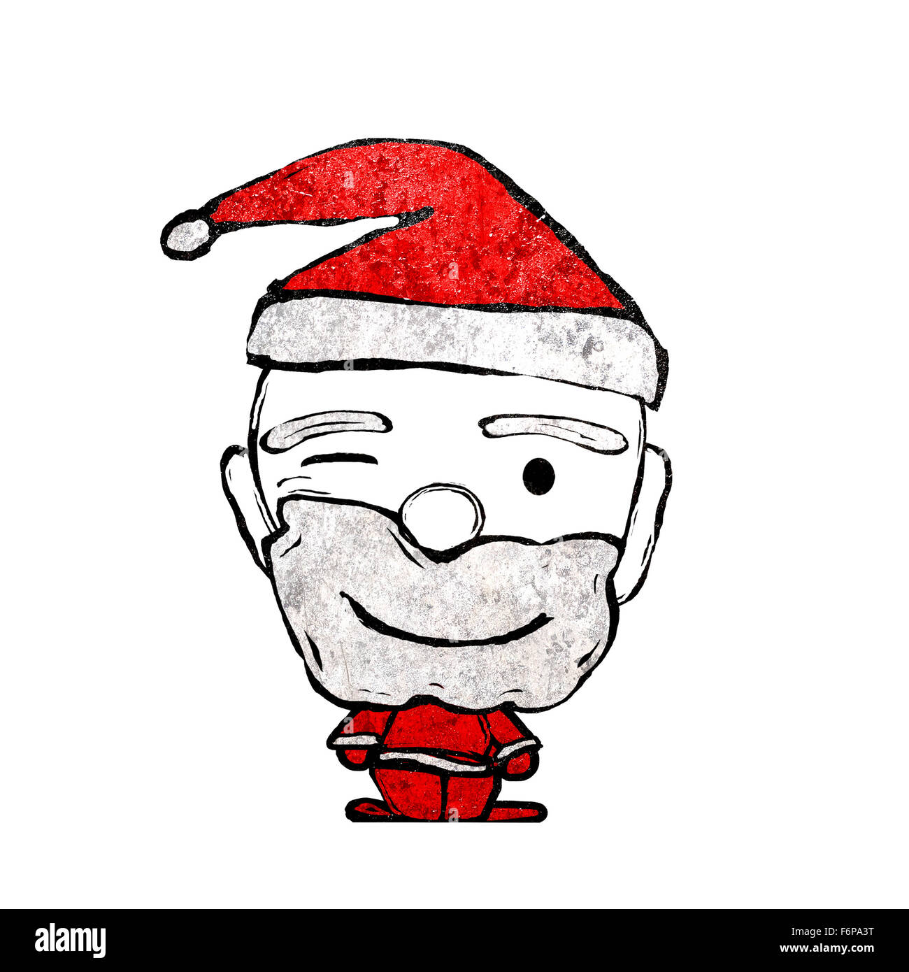 isolated funny Santa Claus  digital illustration Stock Photo