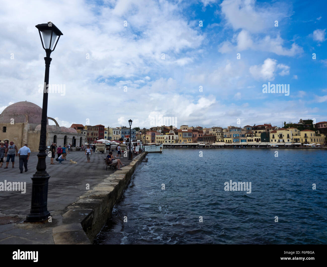 Hafen von Chania, Kreta Stock Photo