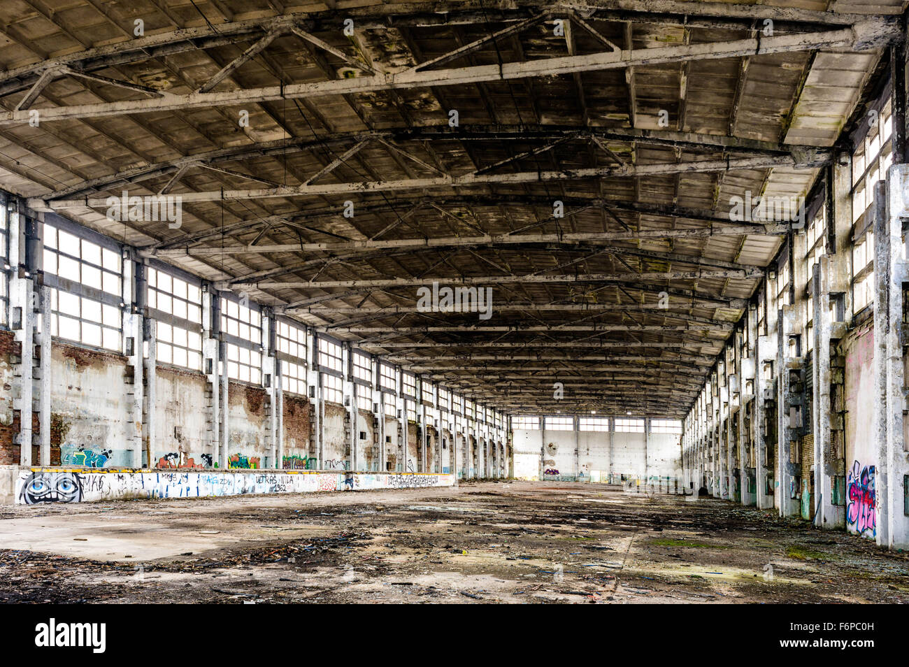 destroyed factory Stock Photo