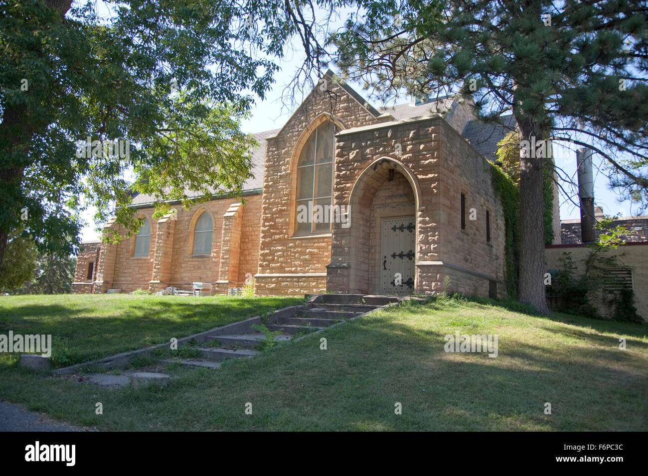 Chapel in Crystal Lake Cemetery. Minneapolis Minnesota MN USA Stock