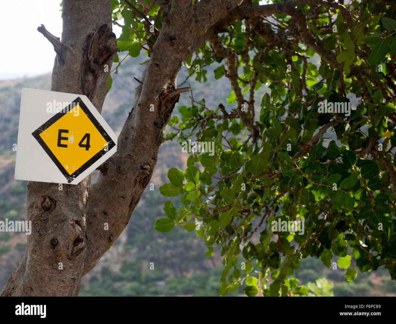 E4 Wanderweg auf Kreta Stock Photo