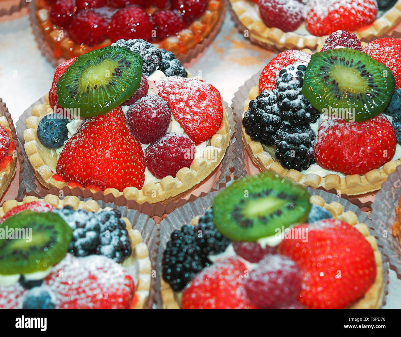 Fruit cakes Stock Photo