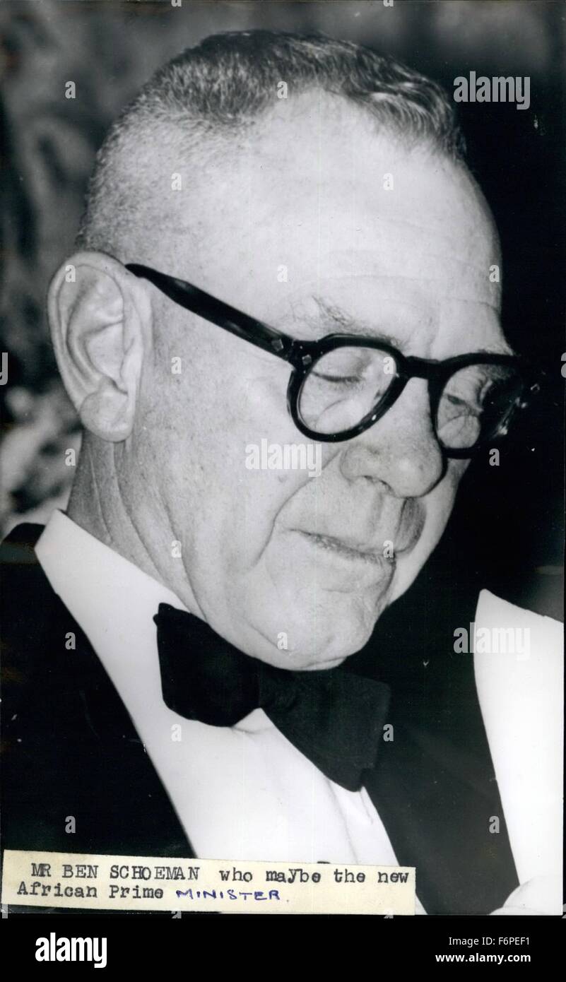 1975 - MR BEN SCHOEMAN who maybe the new South African Prime Minister © Keystone Pictures USA/ZUMAPRESS.com/Alamy Live News Stock Photo