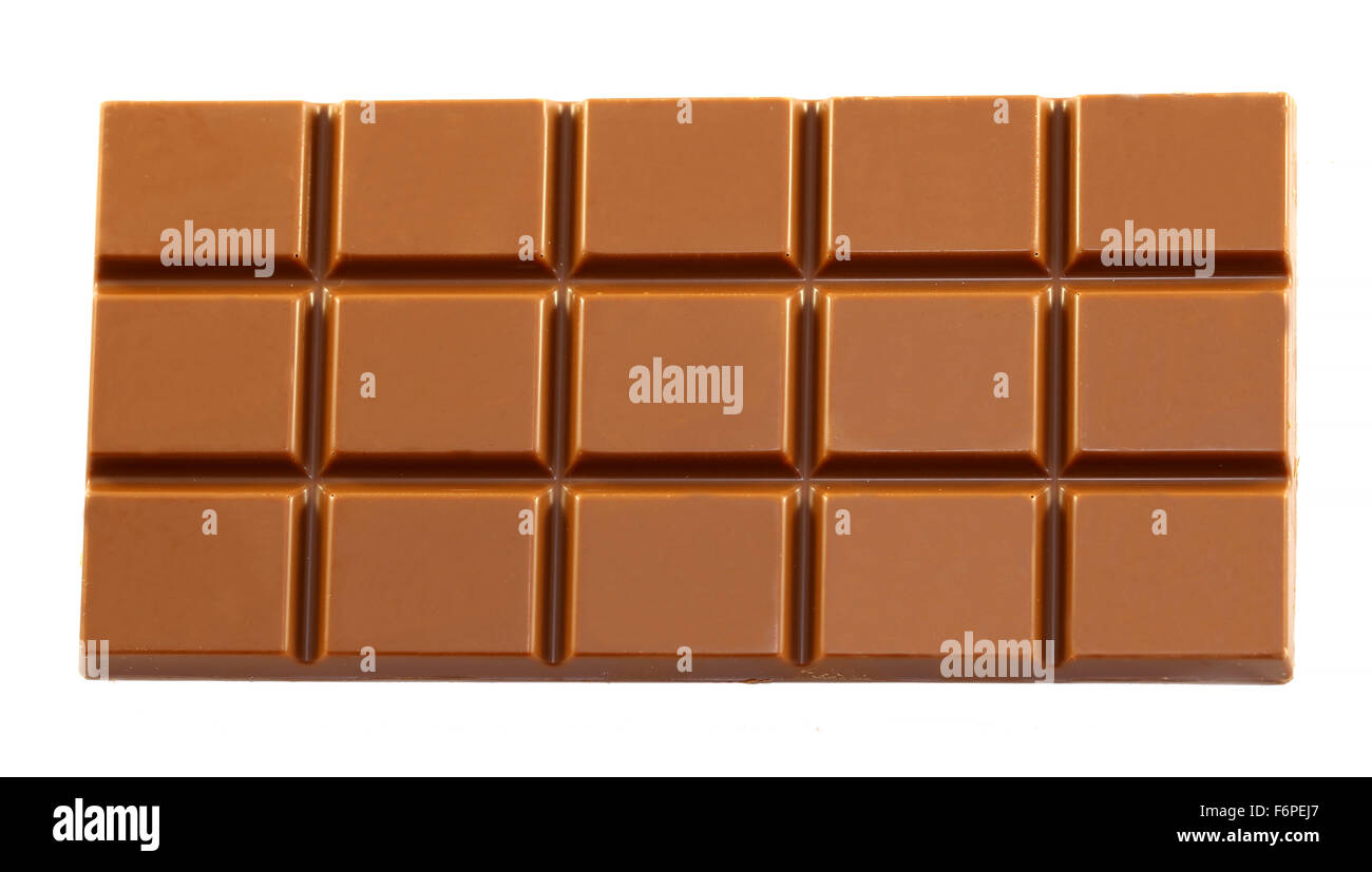 Tasty big bar of chocolate photographed close up Stock Photo
