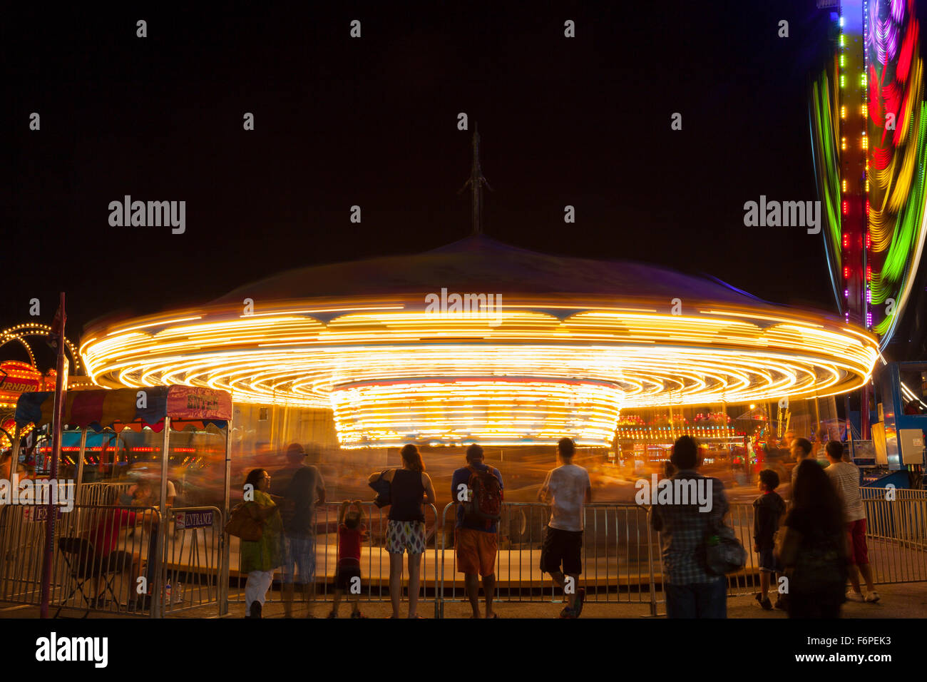 The Merry-Go-Round at the Canadian National Exhibition (CNE). Toronto, Ontario, Canada. Stock Photo