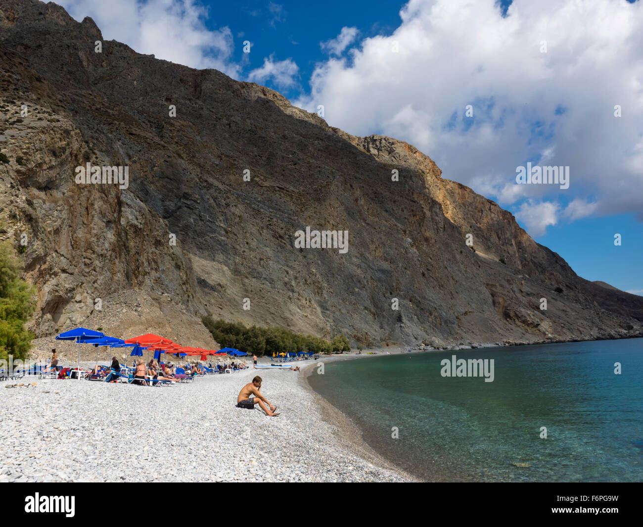 Sweetwater Beach in der Nähe von Loutro, Kreta Stock Photo