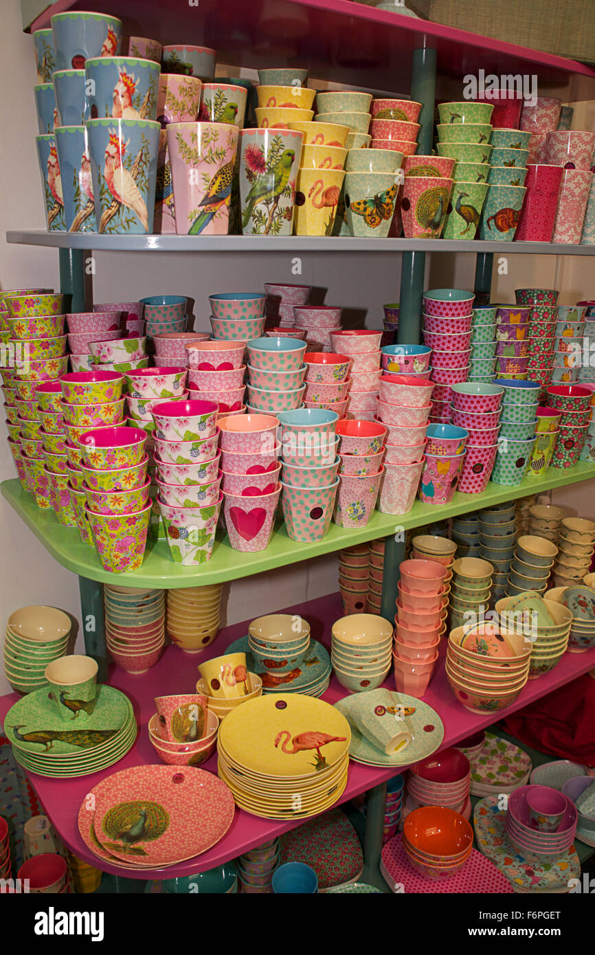 Country Living Christmas Fair, Business Design Centre, Islington, London, 2015 - Pinks & Green stand Stock Photo
