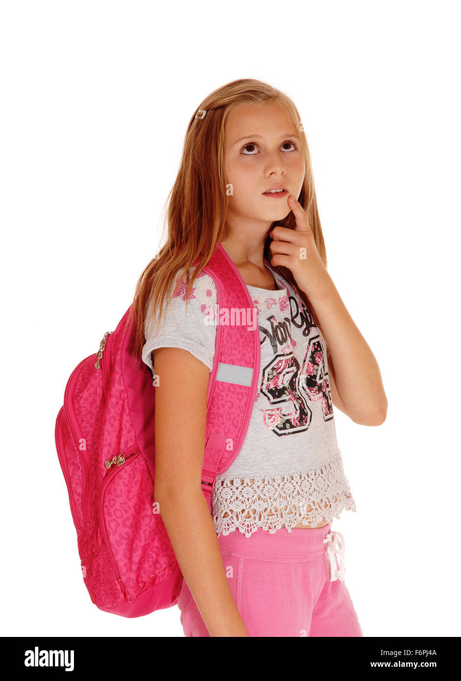 Pretty girl backpack hi res stock photography and images Alamy