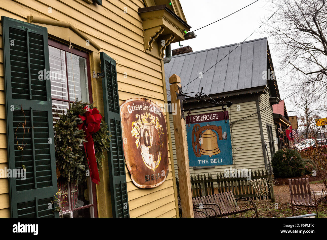 Village Vintage shop in Leipers Fork, Tennessee. Stock Photo