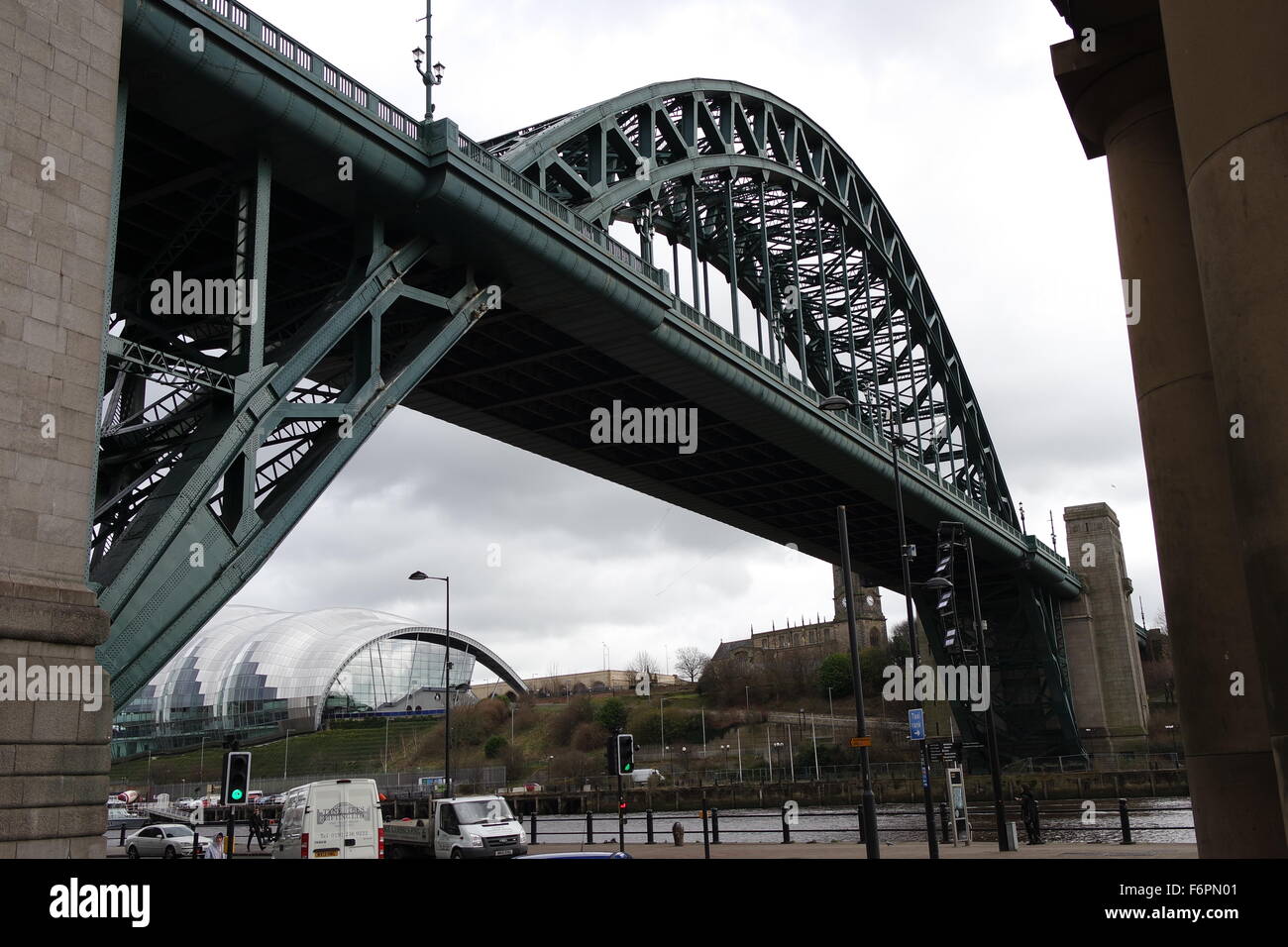 A view of the Tyne Bridge, Newcastle upon Tyne, UK. Stock Photo