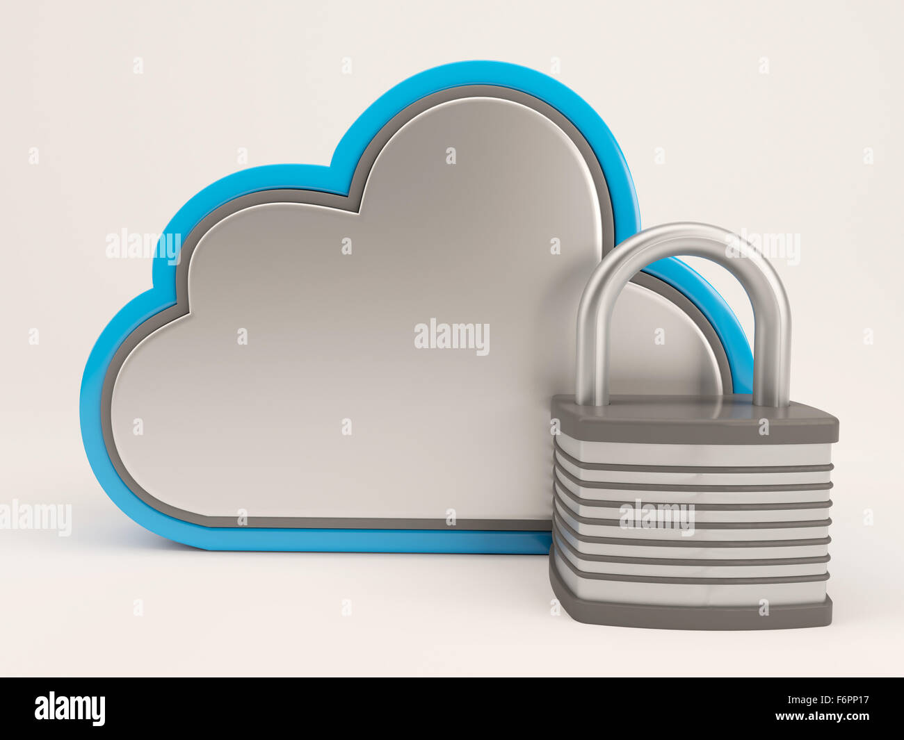 3D Render of Cloud Drive Icon Stock Photo