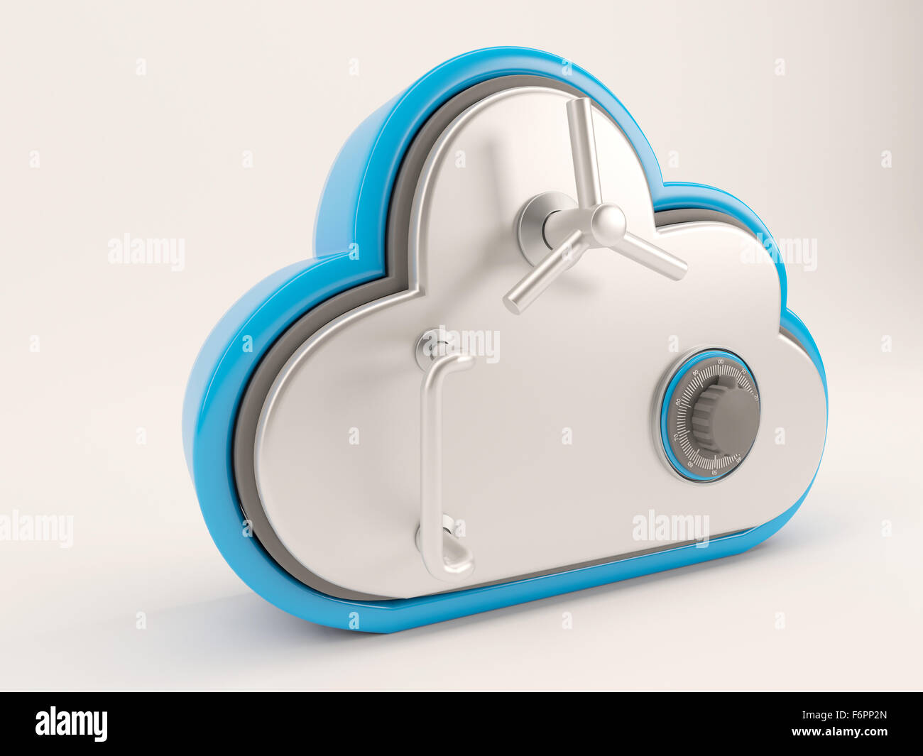3D Render of Cloud Drive Icon Stock Photo