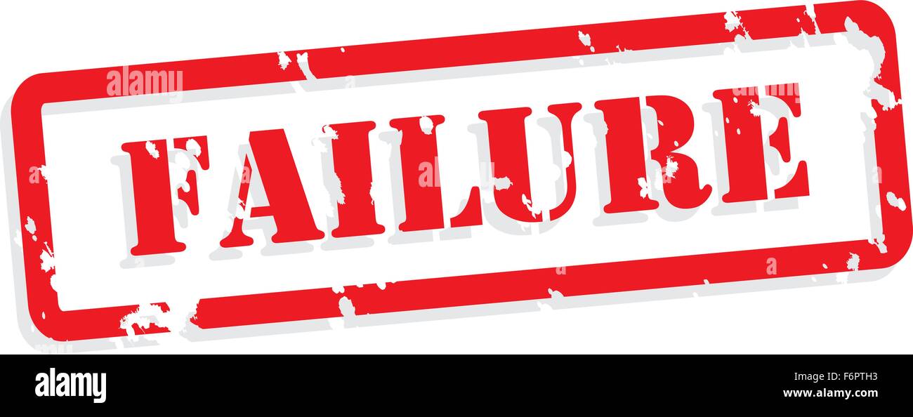 Failure red rubber stamp vector for mental health concept Stock Vector