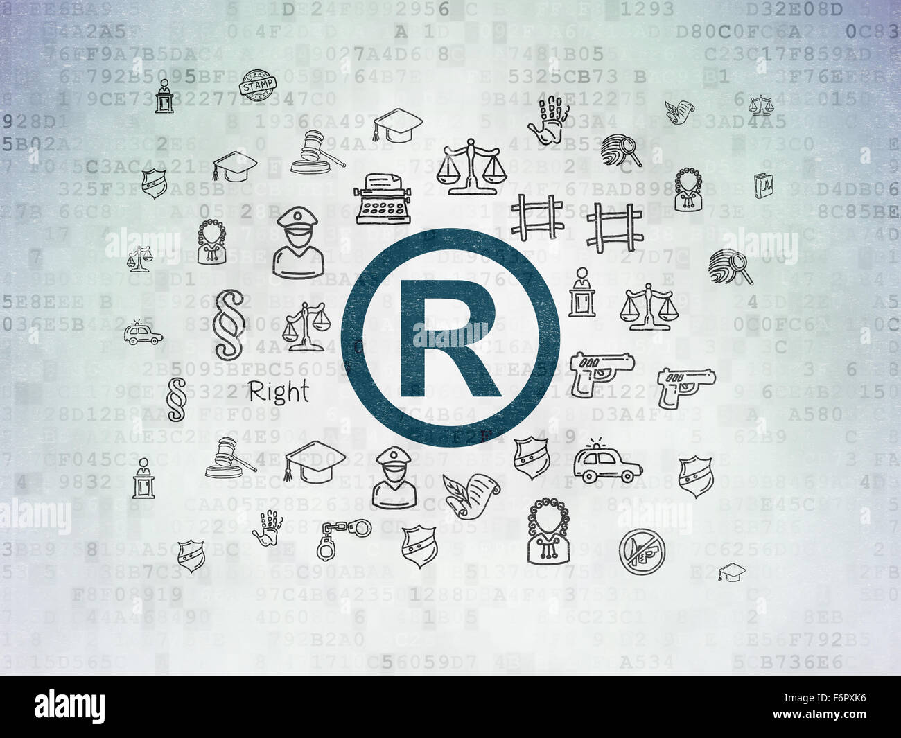 Registered symbol drawn black hi-res stock photography and images - Alamy