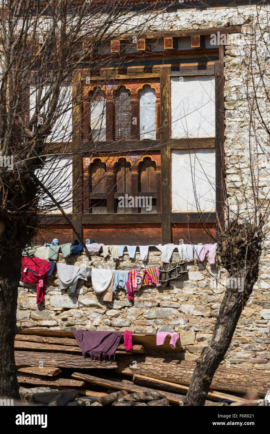 Village of Ura, Bumthang, Bhutan Stock Photo