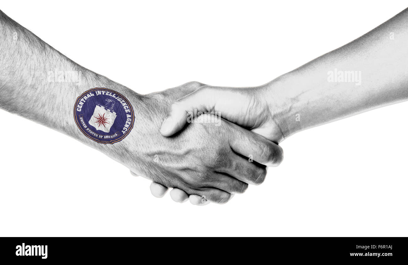 man-and-woman-shaking-hands-wrapped-in-flag-pattern-cia-F6R1AJ.jpg