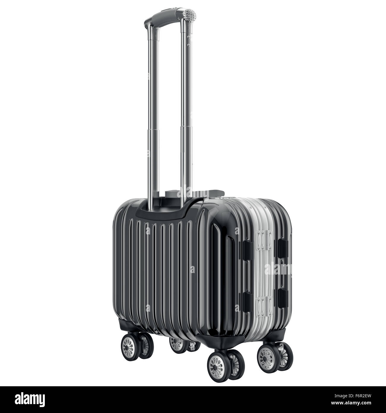 Metal luggage black Stock Photo Alamy