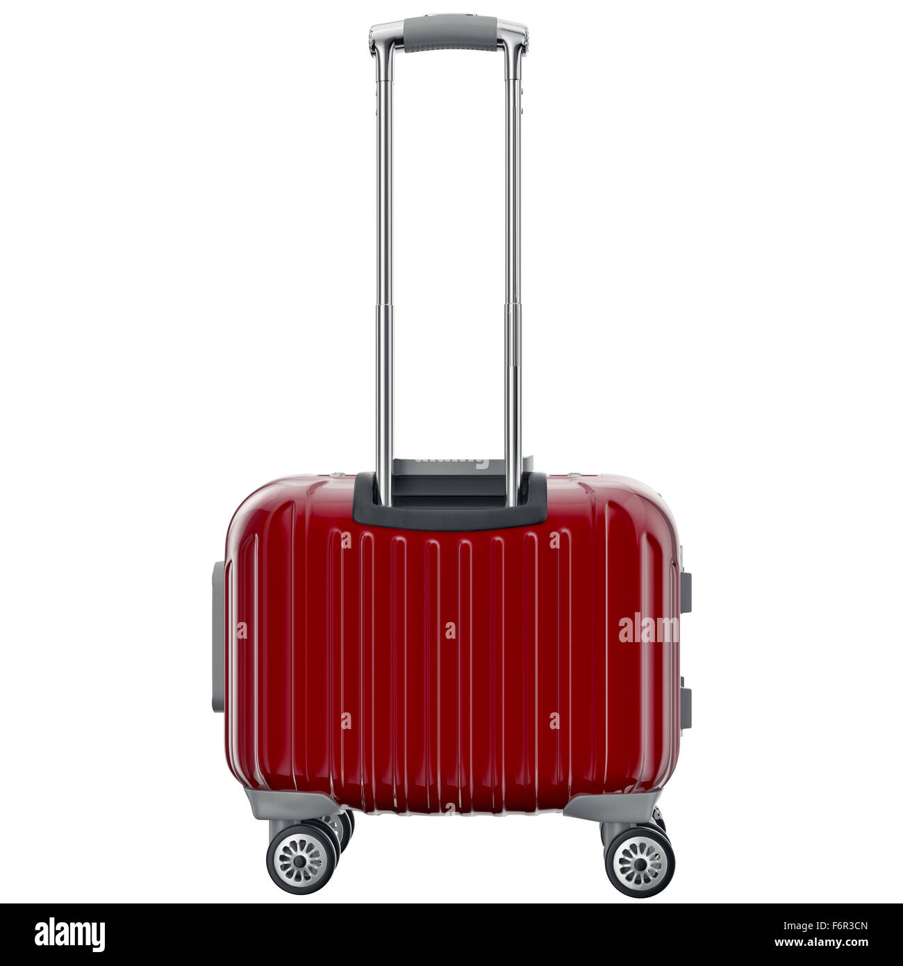 Travel luggage red, back view Stock Photo Alamy