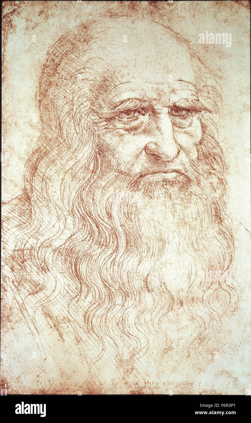 Leonardo da Vinci - Self-portrait Stock Photo
