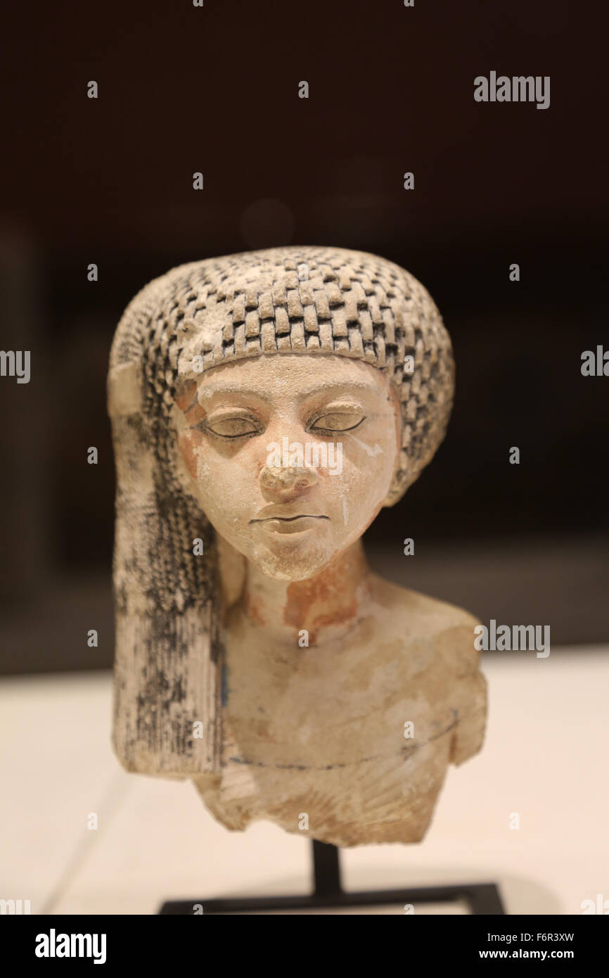 Princess of the royal family of Akhenaten. New Kingdom. 18th Dynasty. Louvre. Stock Photo