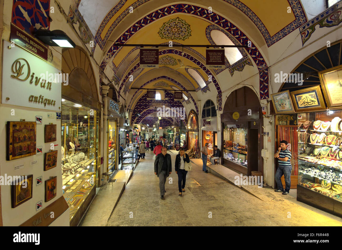 Istanbul Grand Bazaar, Istanbul, Turkey. Stock Photo