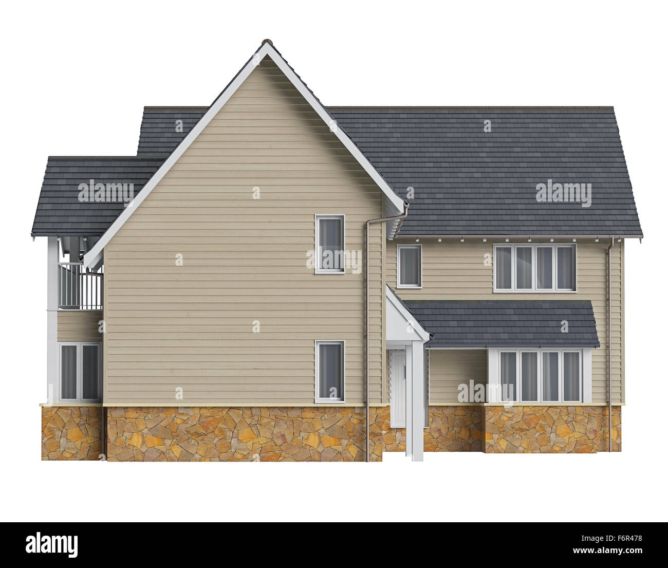 Two storey white villa hi-res stock photography and images - Alamy