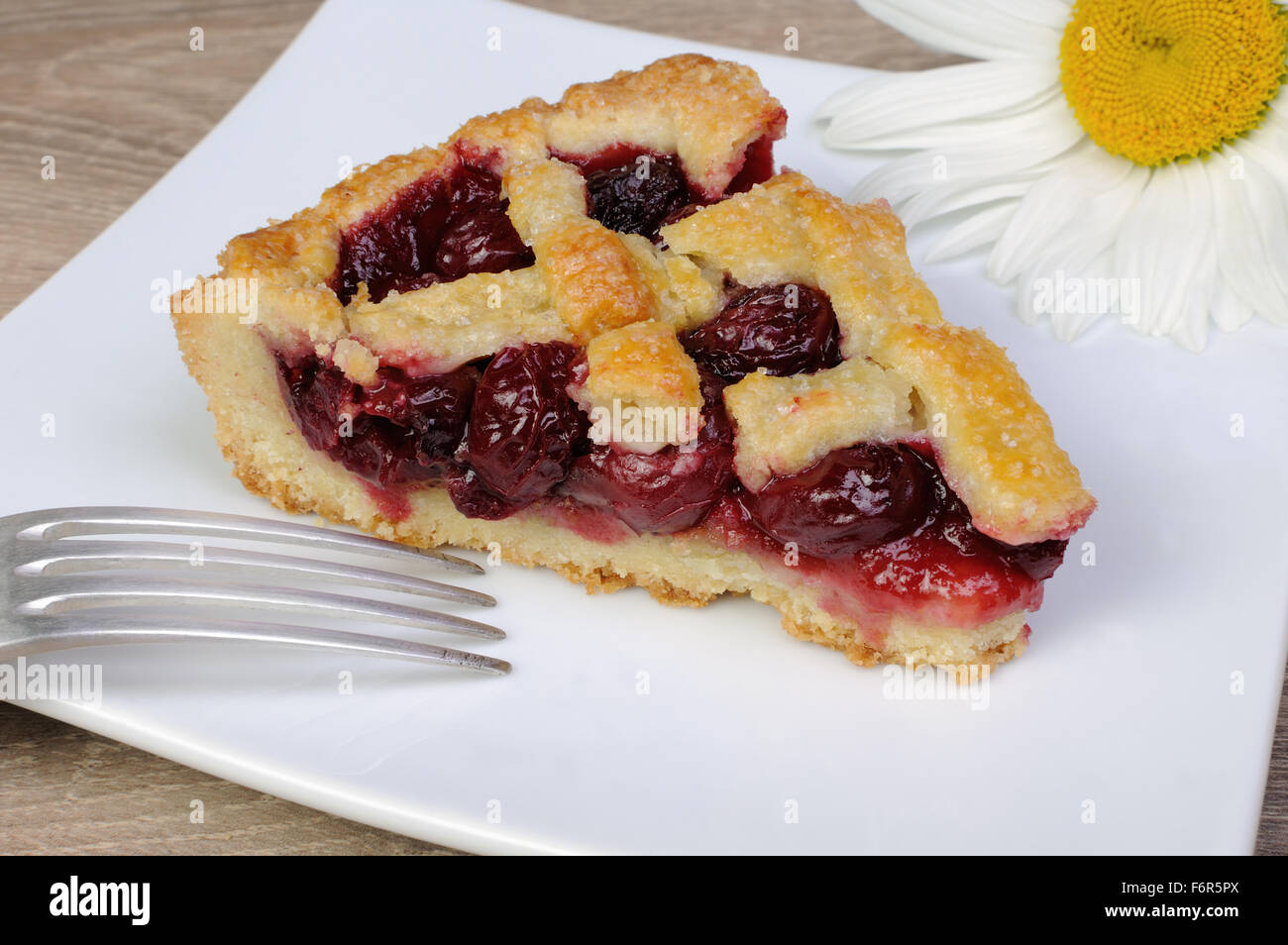 Pie shortcrust pastry with cherry filling Stock Photo Alamy