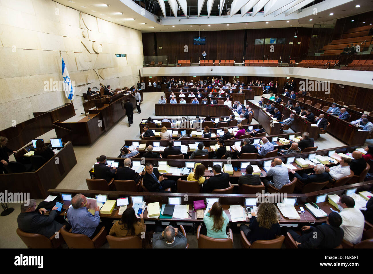 Jerusalem. 18th Nov, 2015. Members of Knesset (Israeli parliament