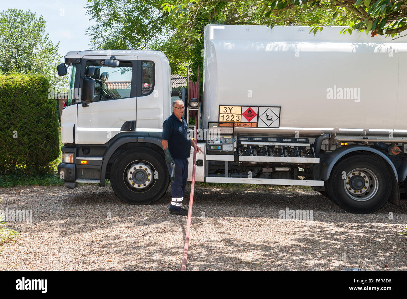 A heating oil delivery lorry in the Uk Stock Photo Alamy