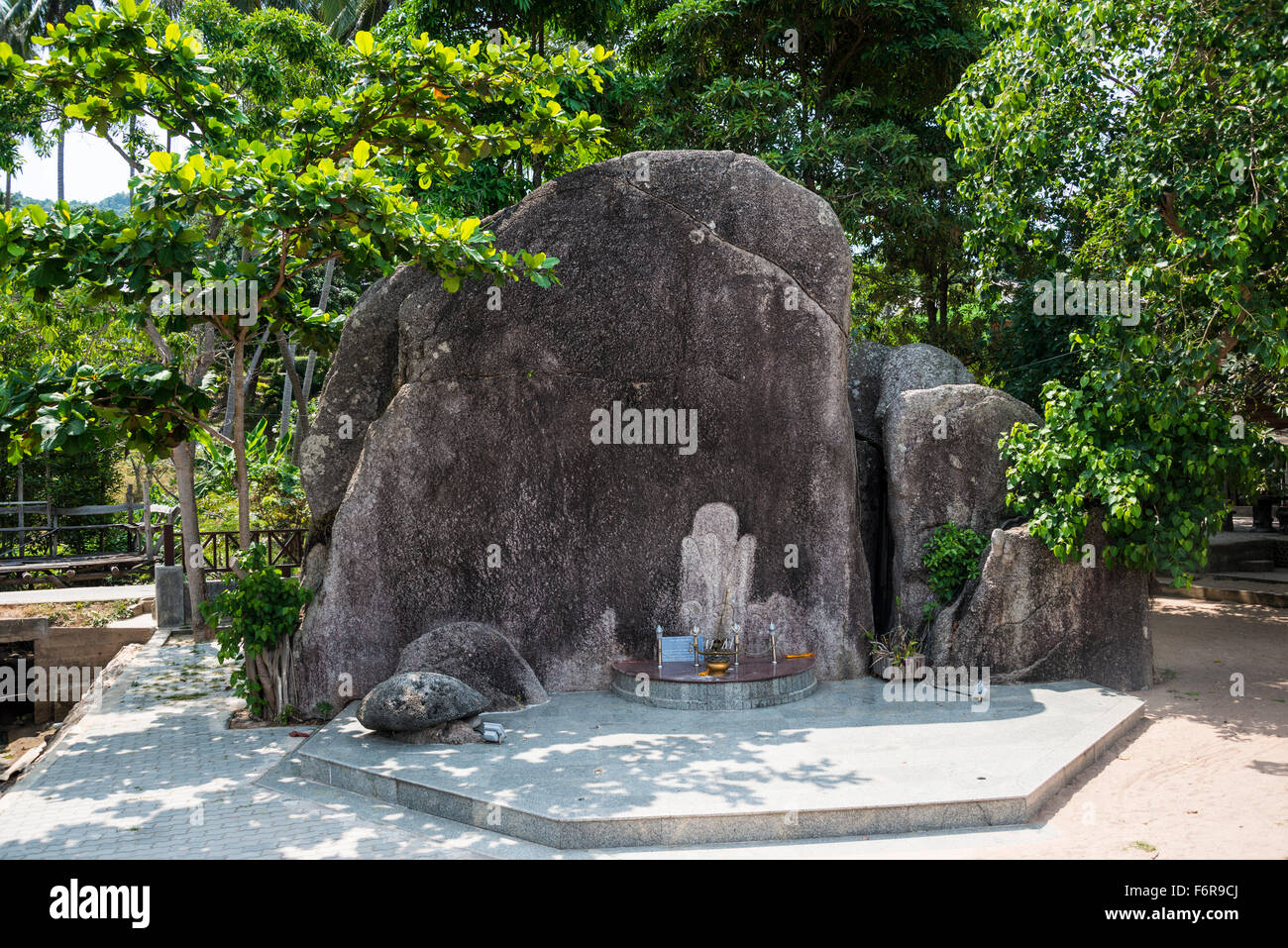 King Rama V Monument, Jor Por Por Laem, Sairee beach, Koh Tao, Gulf of Thailand, Thailand Stock Photo