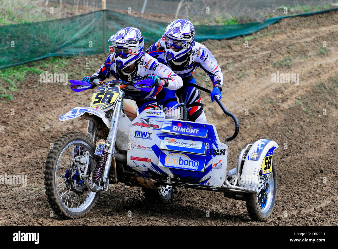FIM Sidecar World Championship 2015, Rudersberg Motocross, Rudersberg, Baden Württemberg, Germany Stock Photo