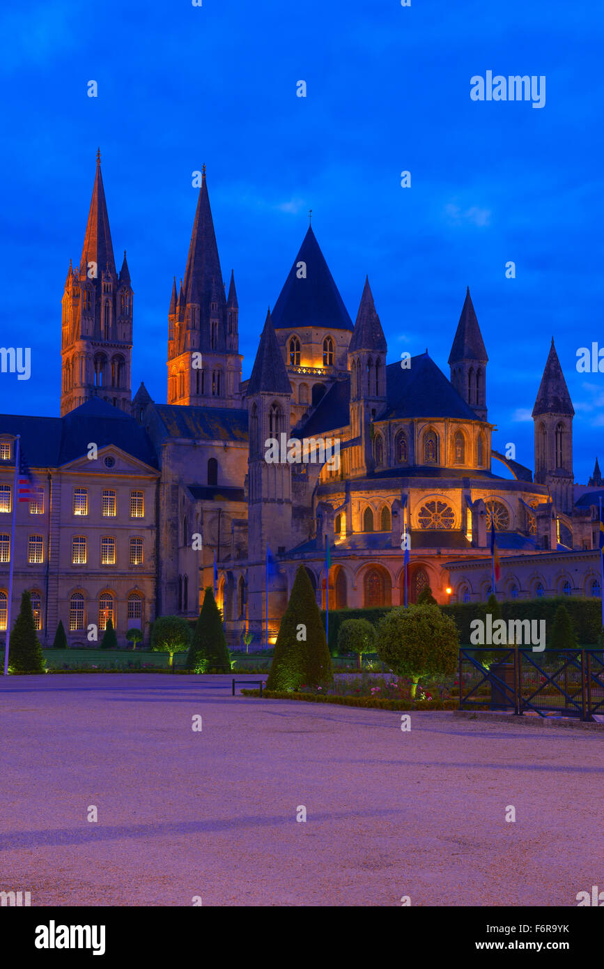 Abbaye aux Hommes, Men's Abbey, Abbey of Saint-Étienne, Caen, Calvados, Basse-Normandie, France Stock Photo