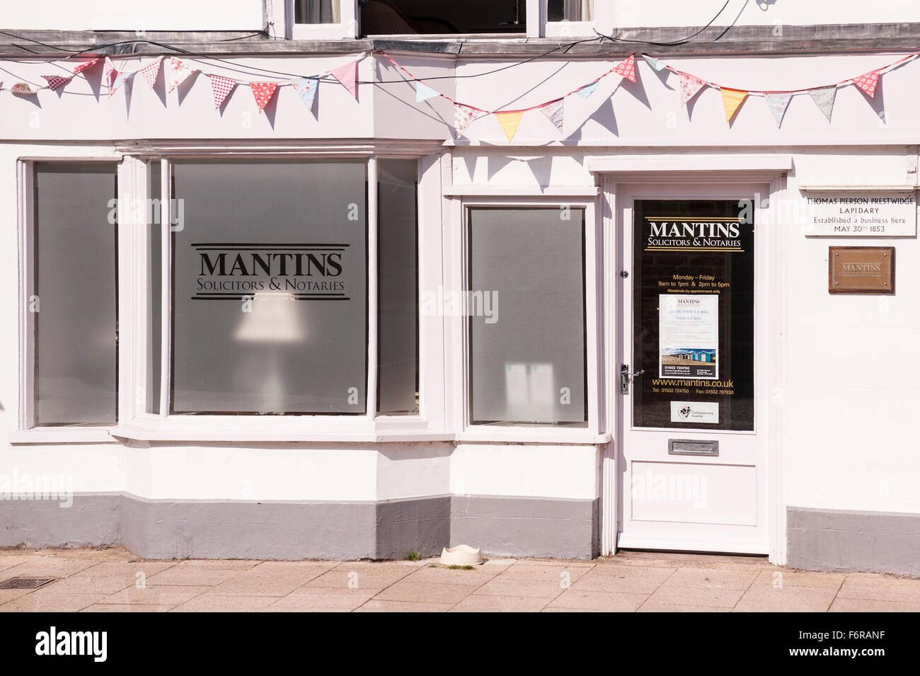 Mantins Solicitors & Notaries in Southwold , Suffolk , England , Britain , Uk Stock Photo