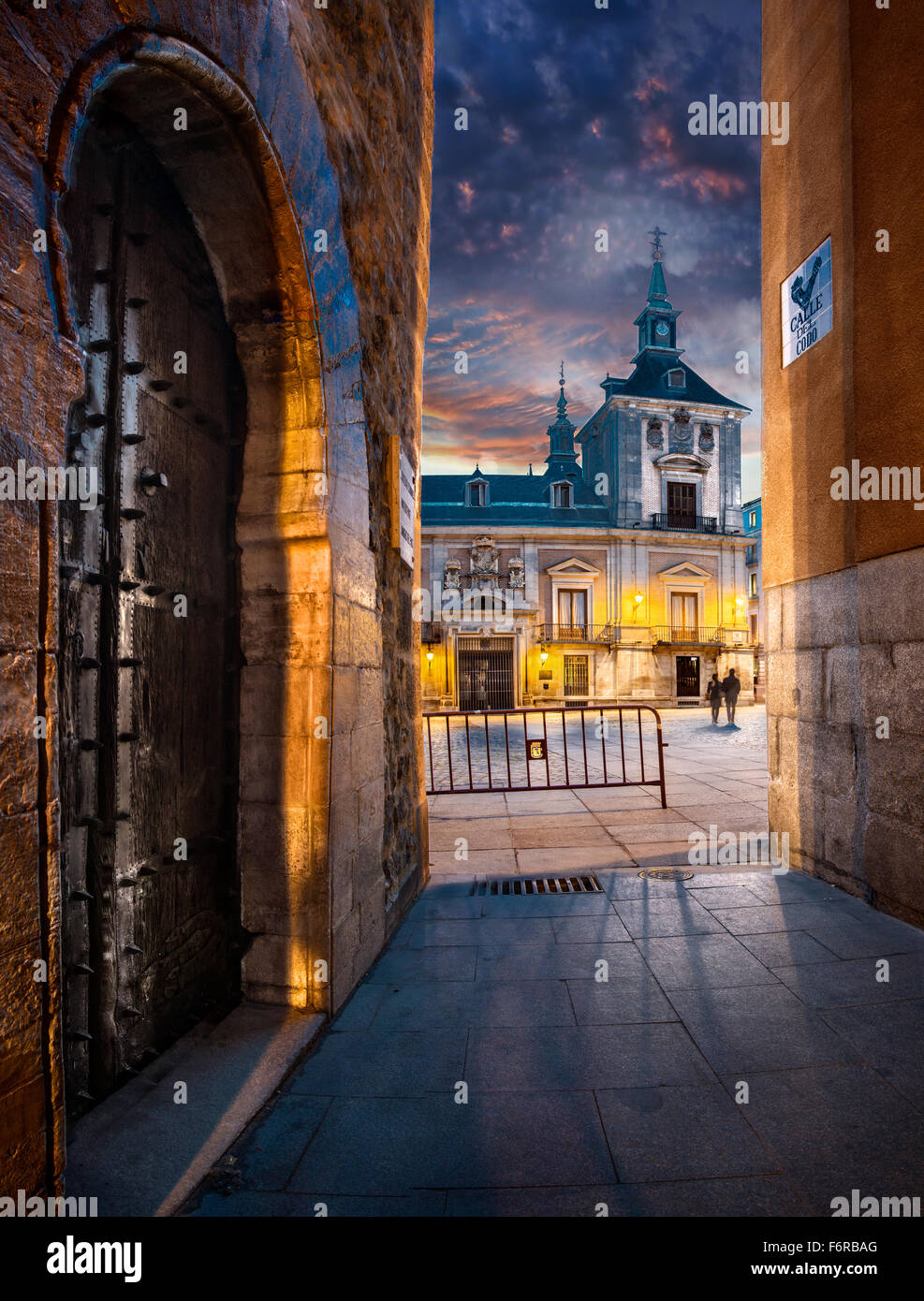 Plaza de la Villa, Madrid, Spain Stock Photo