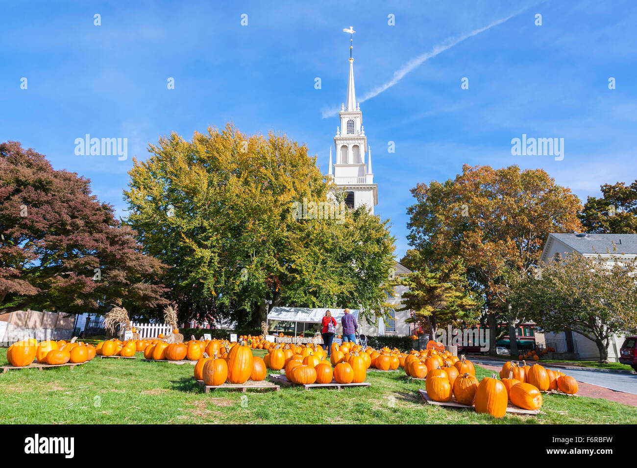 Trinity Church, on Queen Anne Square, Newport, Rhode Island, U.S.A