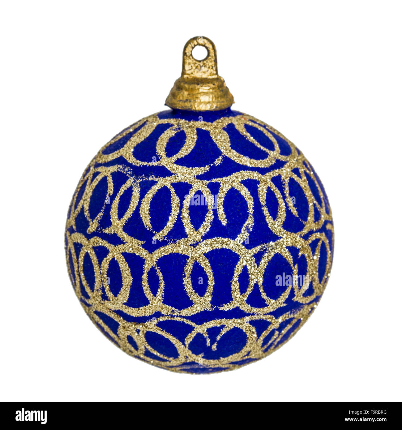 Beautiful blue Christmas ball, isolated on white background Stock Photo ...
