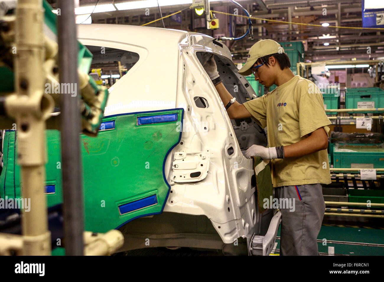 TPCA (Toyota Peugeot Citroën Automobile) Automotive assembly line factory  Czech Republic Stock Photo