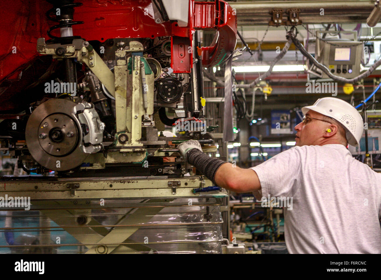 TPCA (Toyota Peugeot Citroën Automobile) Automotive assembly line factory  Czech Republic production line Stock Photo