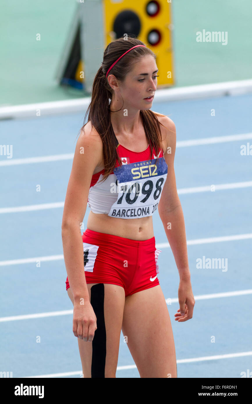 Julia Zrinyi of Canada,800 meters,20th World Junior Athletics Championships at the Olympic Stadium,Barcelona,Spain Stock Photo