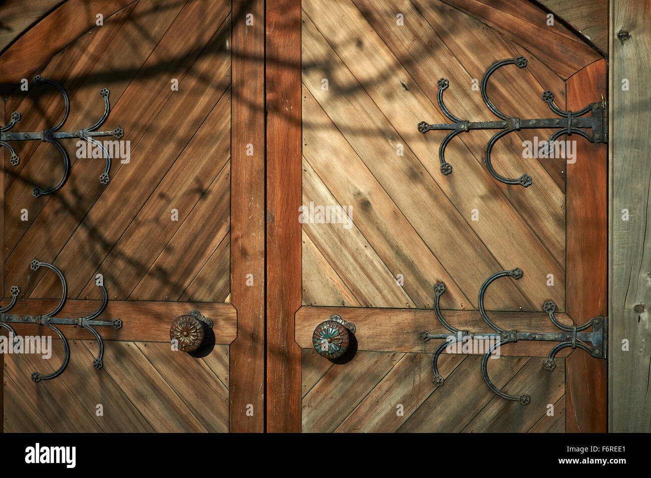 External door detail at The Green Dragon Stock Photo