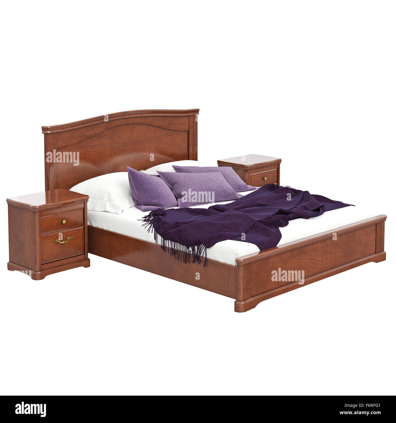 Large double bed Stock Photo Alamy